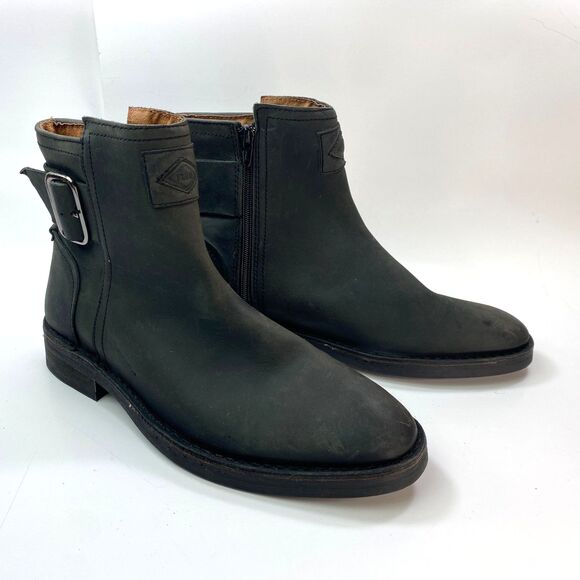 Palladium Black Leather Mens Ankle Dress Boots Size 9 Zip Ultimo CSA Portugal - Picture 1 of 10